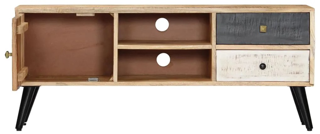 Mobile porta tv 115x30x47 cm in legno massello di mango
