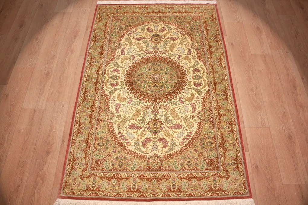 Kashan Tappeto 130 x 200 (Iran) Annodato A Mano