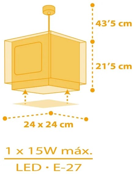 Dalber 63402 - Lampadario per bambini MY FARM 1xE27/15W/230V