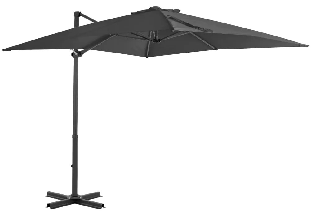 Ombrellone A Sbalzo Con Palo İn Alluminio 250x250 Cm Antracite /