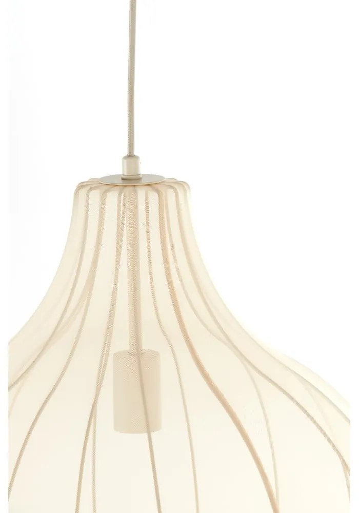 Lampadario beige con paralume in tessuto ø 50 cm Elati - Light &amp; Living