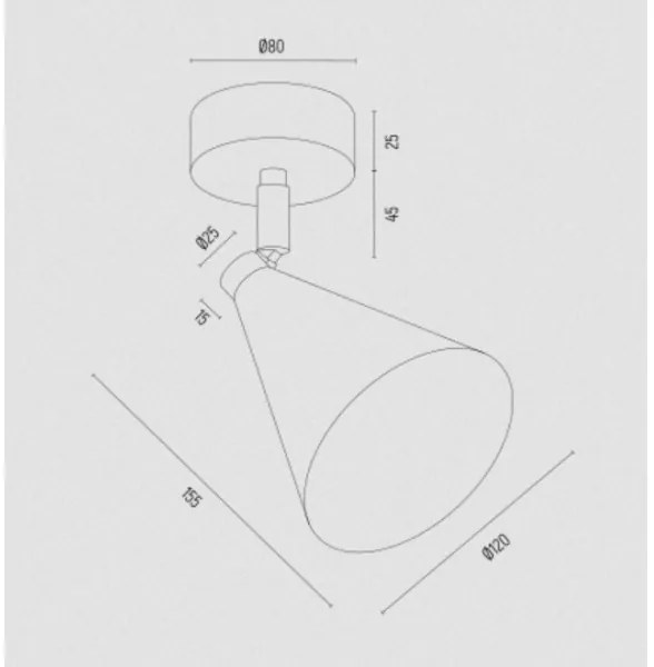 Argon 8279 - Faretto LUCINDA 1xE14/7W/230V nero/oro