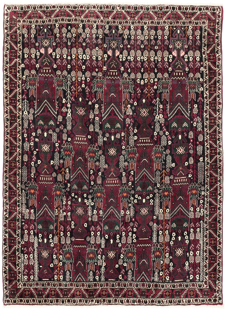 Afshar Tappeto 140 x 190 (Iran) Annodato A Mano