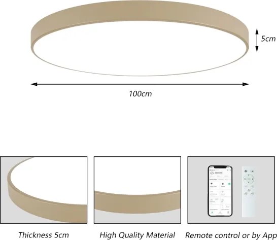 Brilagi-LED Lampada dimmerabile POOL SMART LED/128W/230V 100 cm beige Wi-Fi Tuya+telecomando