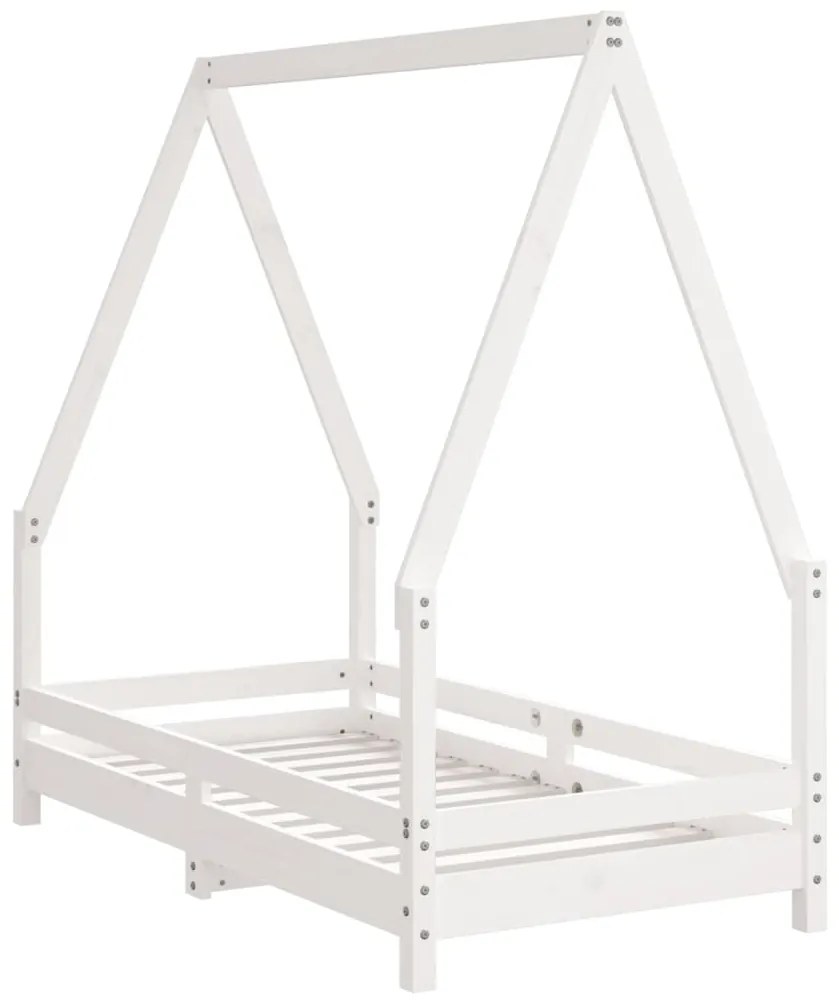Giroletto per bambini bianco 70x140cm in legno massello di pino