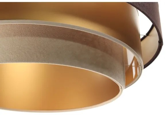 Lampadario su filo TRINITI 1xE27/60W/230V marrone/oro/beige