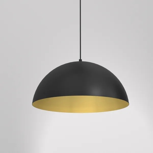 Lampadario su corda BETA 1xE27/60W/230V d. 35 cm nero