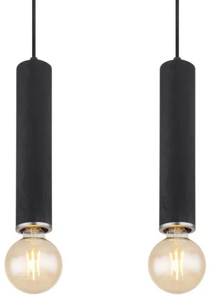 Globo 15499-4H - Lampadario a sospensione con filo MARION 4xE27/60W/230V legno nero