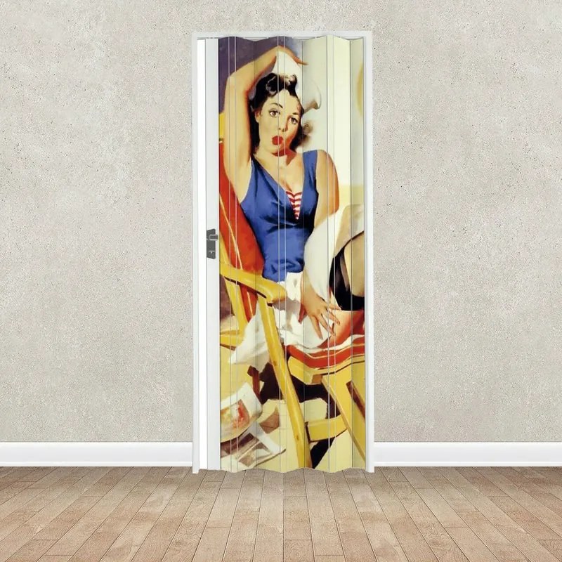 Porta a soffietto Digitale Lady in pvc multicolore L 89.5 x H 214 cm