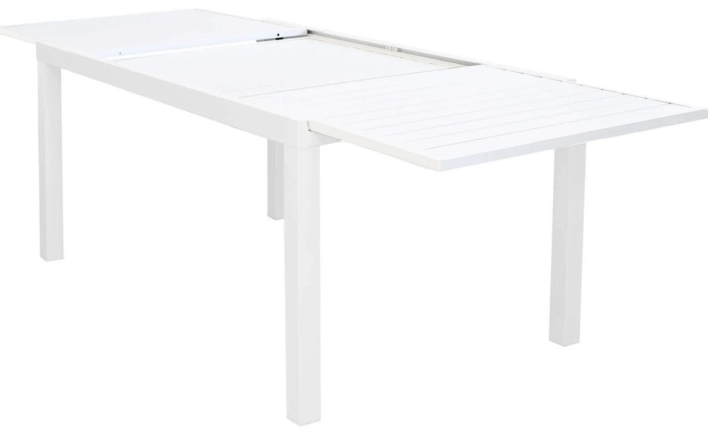 DEXTER - set tavolo in alluminio cm 160/240 x 90 x 75 h con 6 poltrone Venus