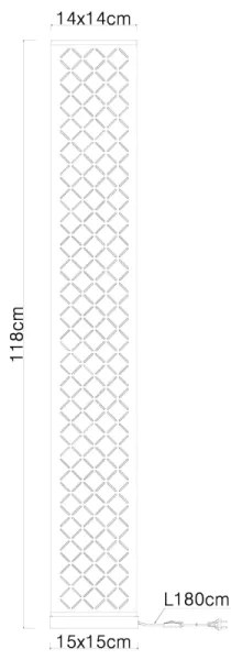 GLOBO 15229S2 - Lampada da terra CLARKE 2xE27/40W/230V