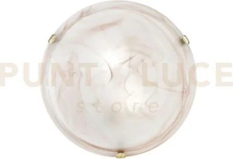 Plafoniera duna tabacco 2 luci attacco e27 40x40x11cm in vetro sati...