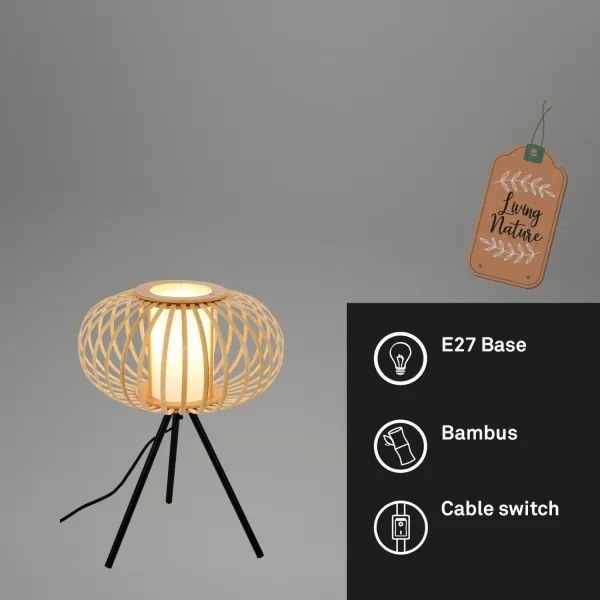 Briloner 7759011 - Lampada da tavolo 1xE27/10W/230V bambù