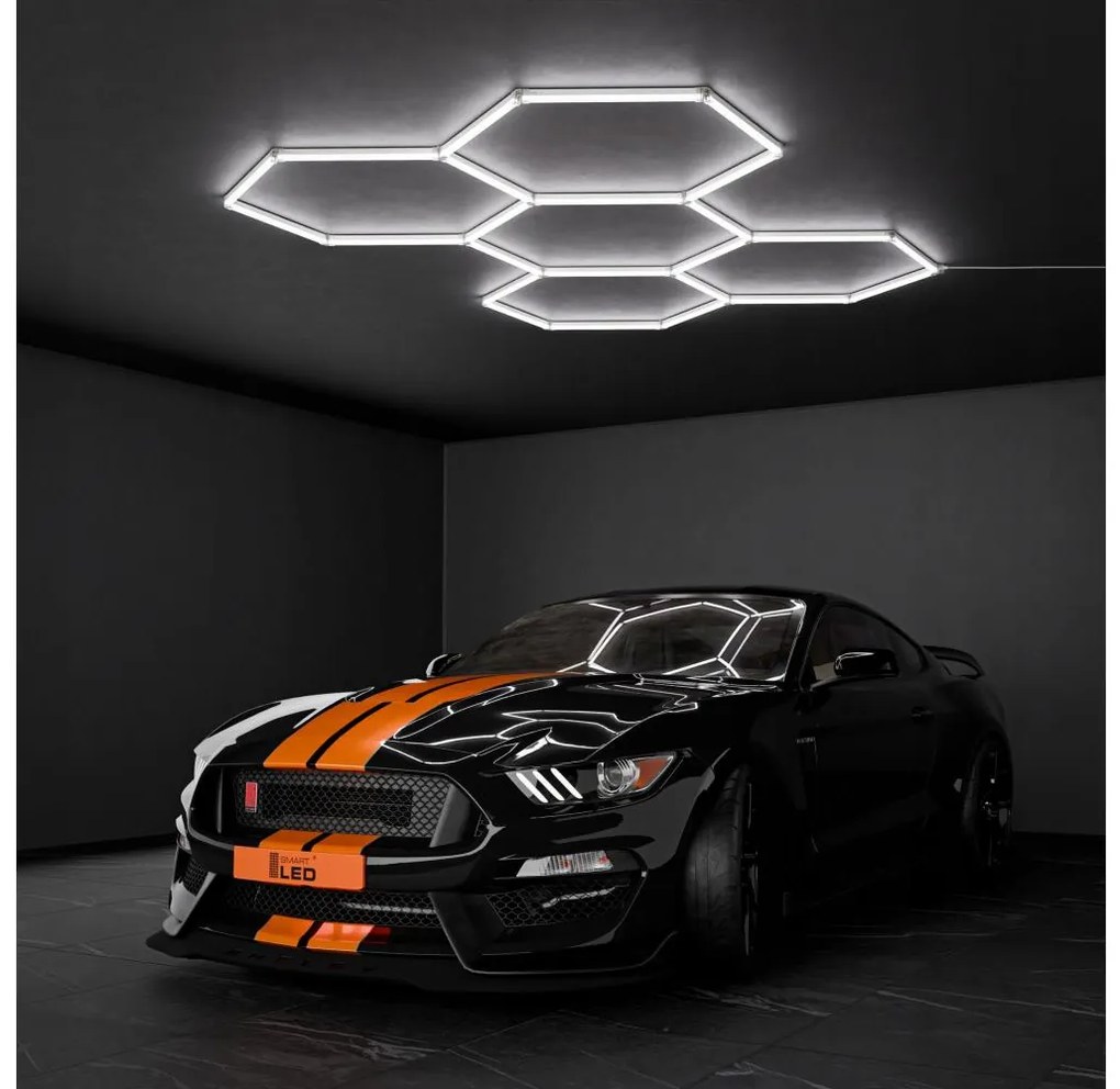 Plafoniera LED 192W 85-265V 6500K 298x209 cm CRI 90 IP54 bianca