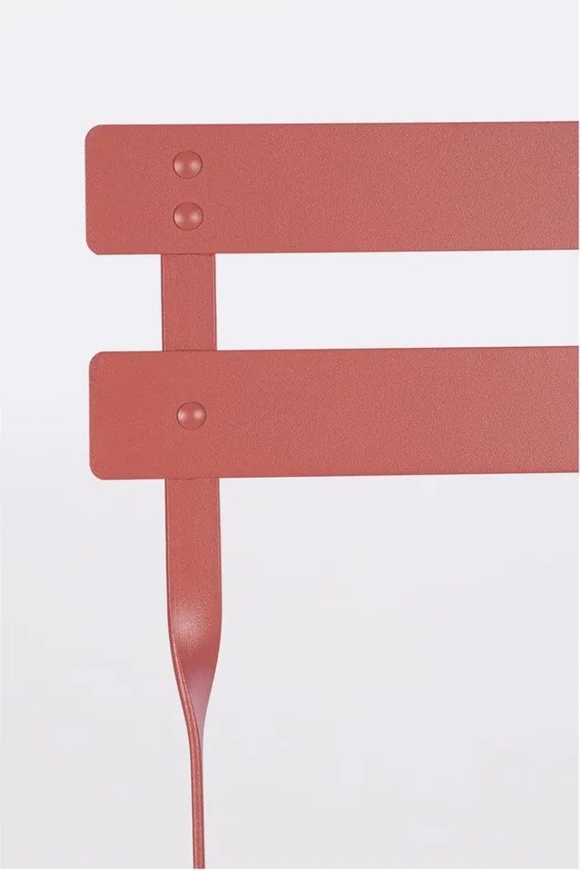 Set da pranzo da giardino color terracotta in acciaio per 2 persone Austin – Bizzotto