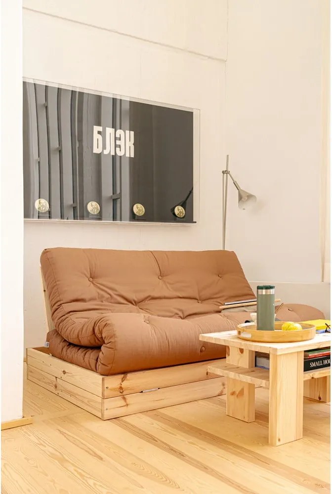 Tavolino da salotto marrone in pino massiccio 45x68 cm Japan – Karup Design