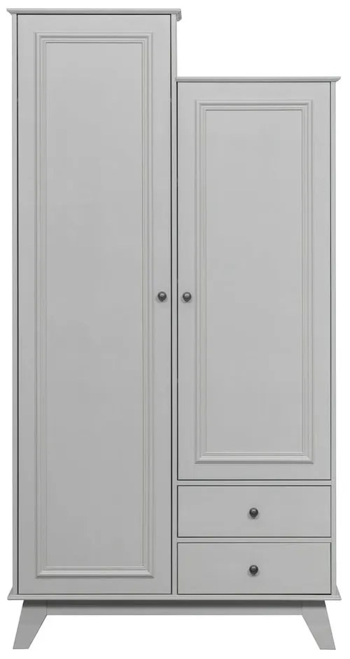 Armadio per bambini grigio chiaro in legno di pino 98x190 cm Lily - WOOOD