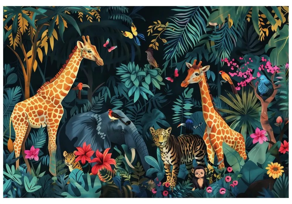 Carta da parati – Animali della giungla