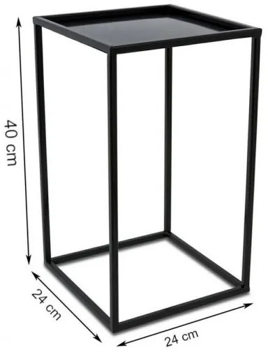 Portafiori 40x24 cm nero