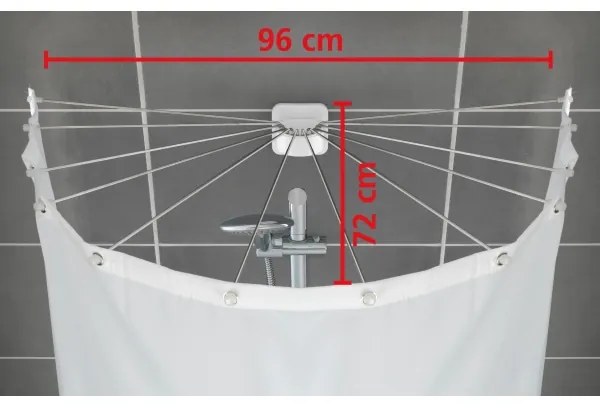WENKO 23863100 - Supporto doccia 96x72 cm acciaio inox/bianco