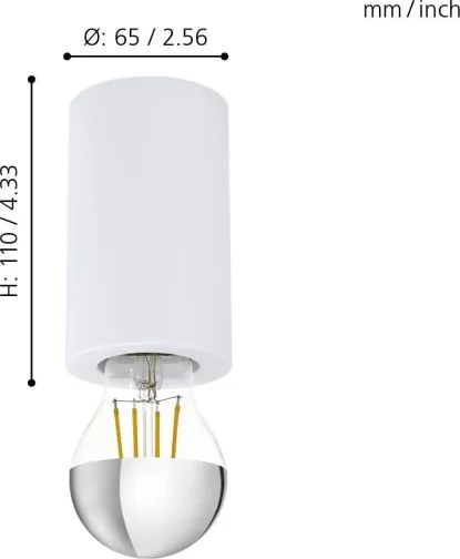 Eglo 99066 - Plafoniera SALUZZO 1xE27/40W/230V