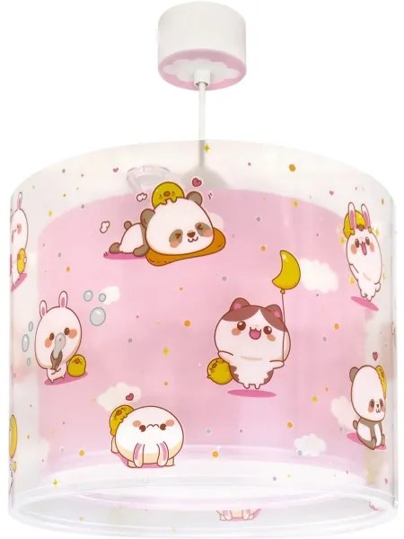 Dalber 41762S - Lampadario per cameretta KAWAII FRIENDS 1xE27/15W/230V rosa