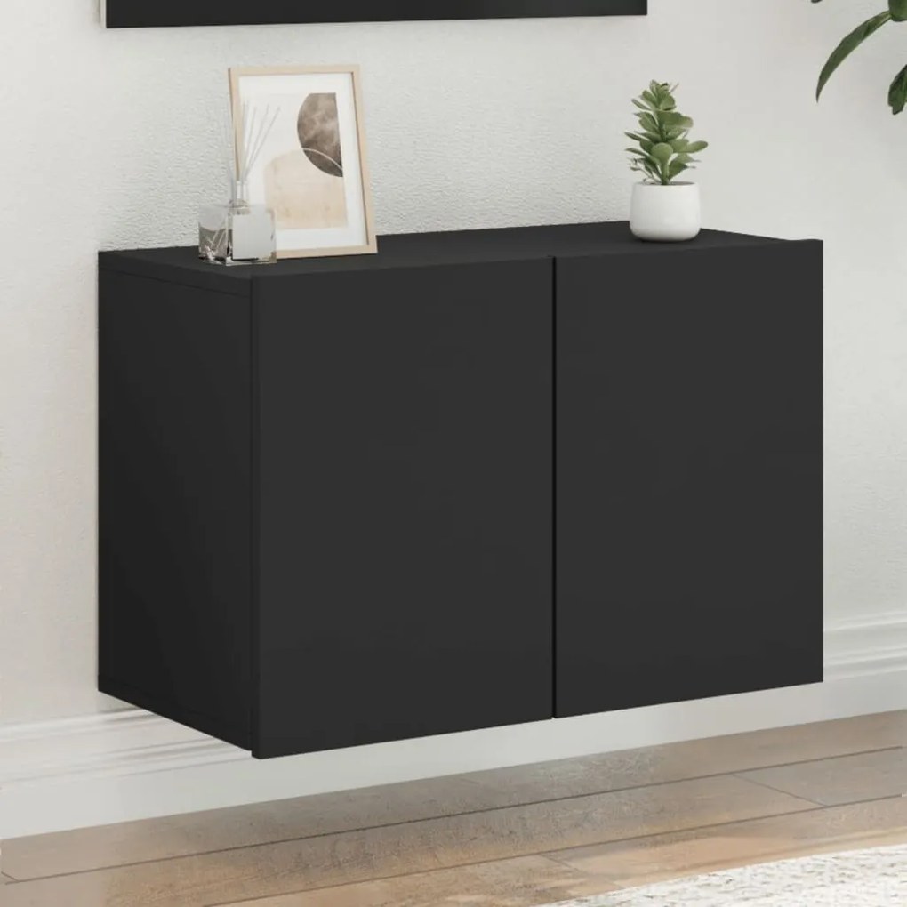 Mobile Tv A Parete Nero 60x30x41 Cm /