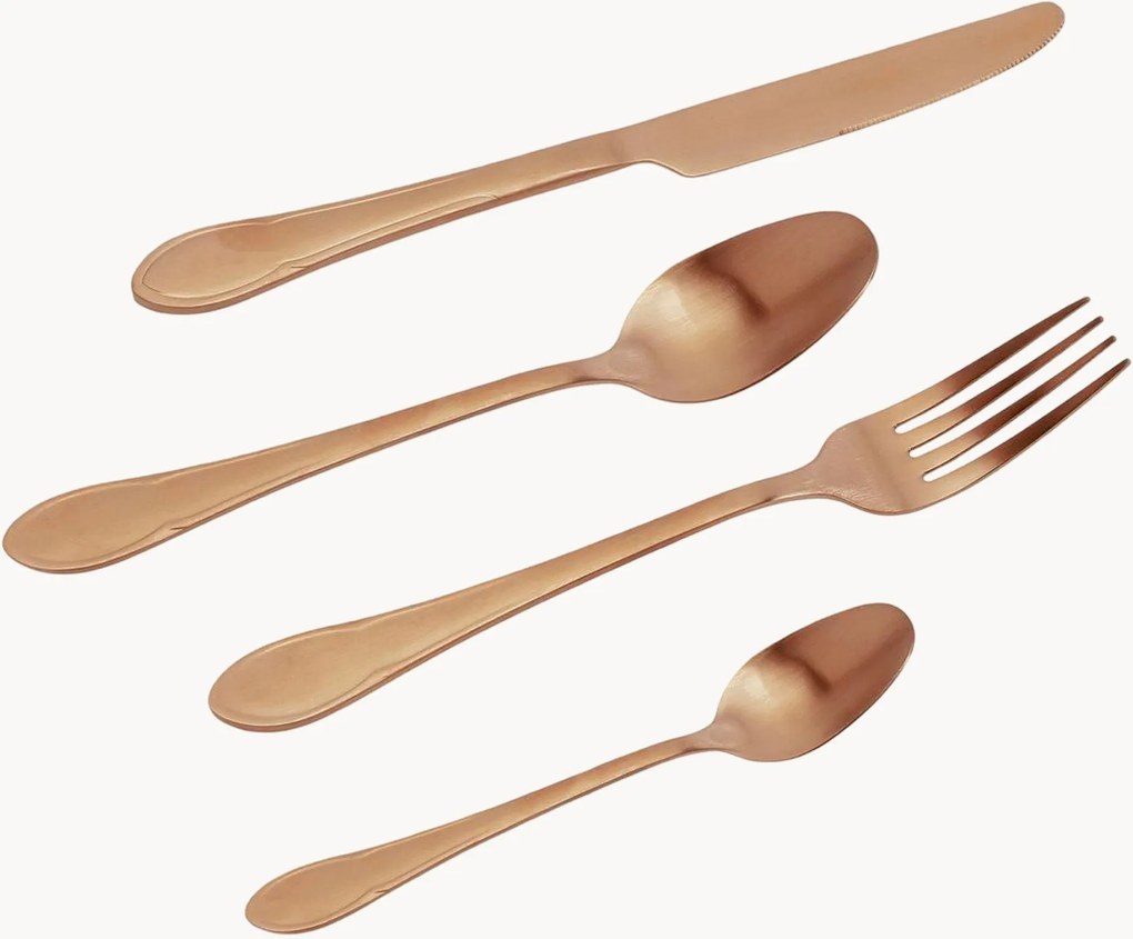 Set di 16 posate spazzolate Cucina, fatto a mano, 4 persone