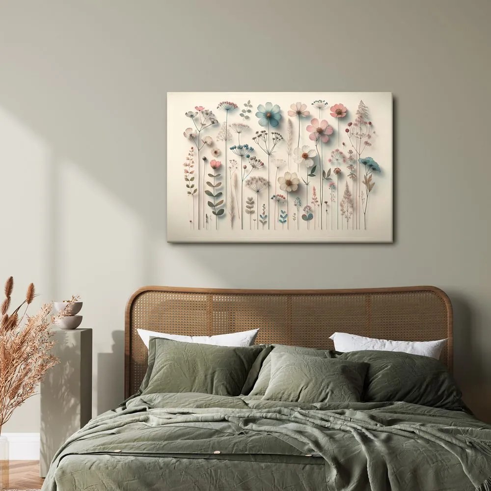 Quadro su tela – Fiori di campo secchi