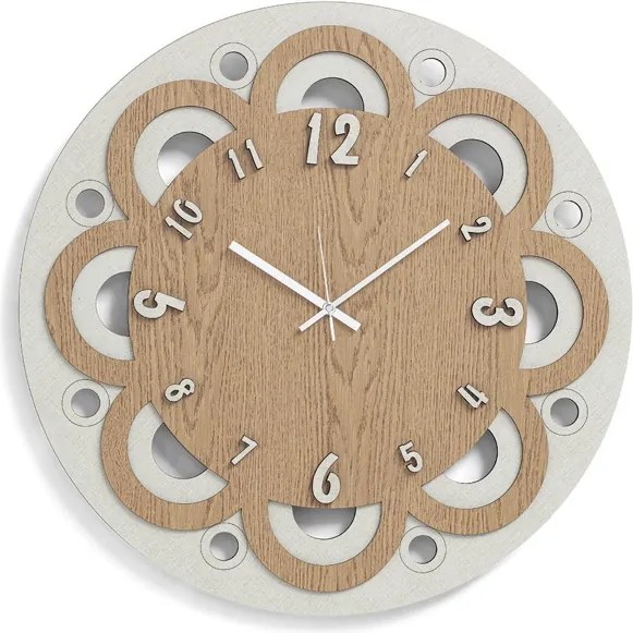 Orologio da parete tondo D30 in legno laminato TTE - MARGHERITA