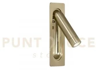 Applique a parete led ad incasso defoe orientabile oro 3w 300lm 300...