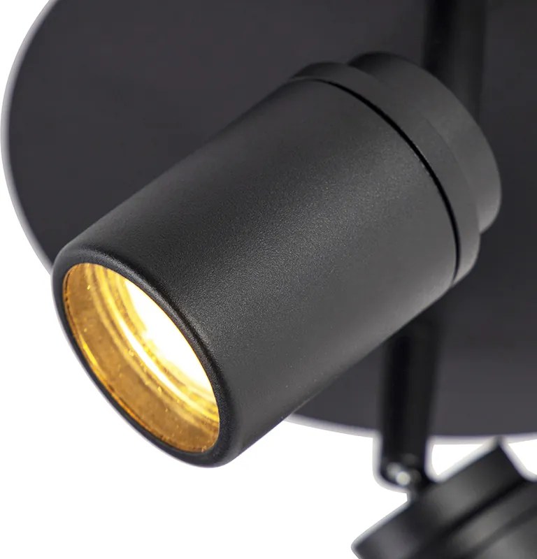 Faretto moderno smart nero incl. GU10 2 luci IP44 - Ducha