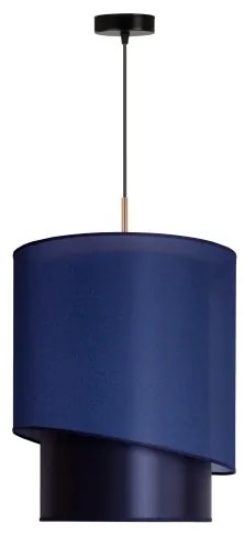 Duolla - Lampadario a sospensione con filo PARIGI 1xE27/15W/230V diametro 40 cm blu/oro