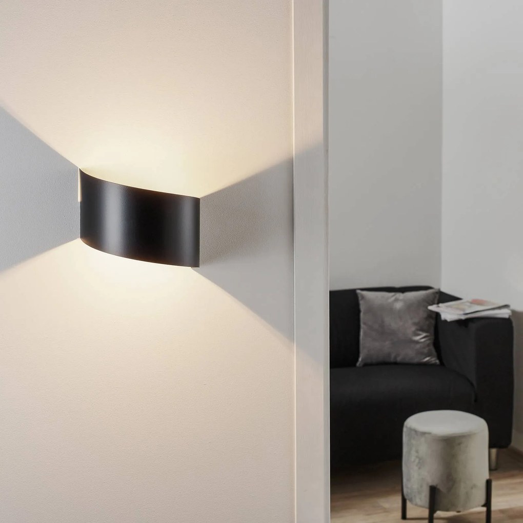 EMIBIG LIGHTING Applique Vero in acciaio laccato, nero