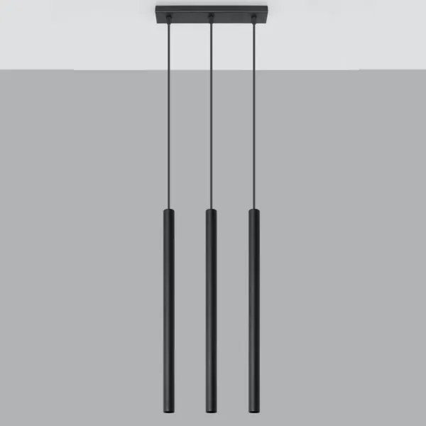 Sollux SL.0470 - Lampadario a sospensione con filo PASTELO 3 3xG9/8W/230V nero