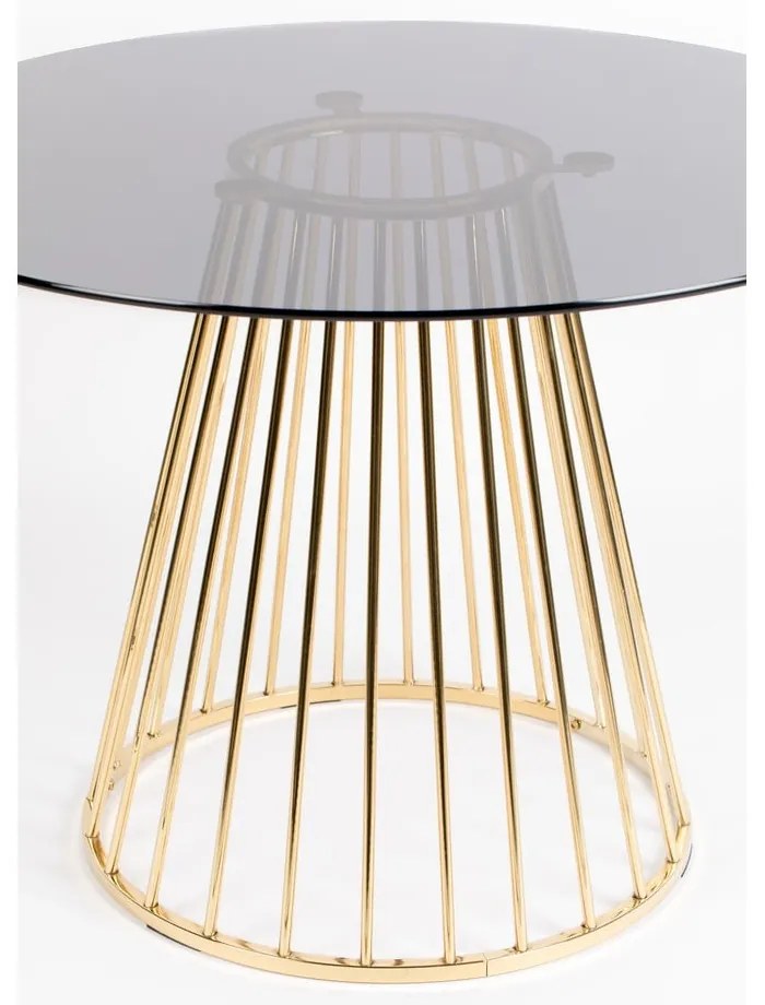 Tavolo da pranzo rotondo con piano in vetro ø 104 cm Floris - White Label