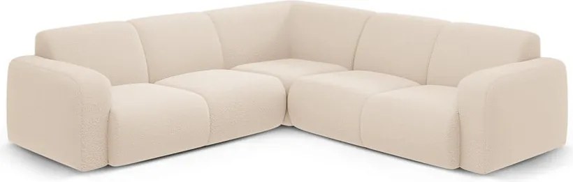 Divano angolare beige in tessuto bouclé (angolo variabile / a L) Molino - Micadoni Home
