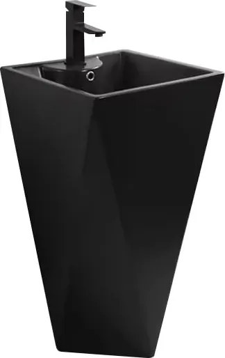 Mexen Ida lavabo a colonna 47 x 47 cm, nero opaco - 26114670