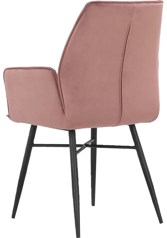 Set di sedie da pranzo rosa chiaro in imbottito 2 pz Anzo – Støraa