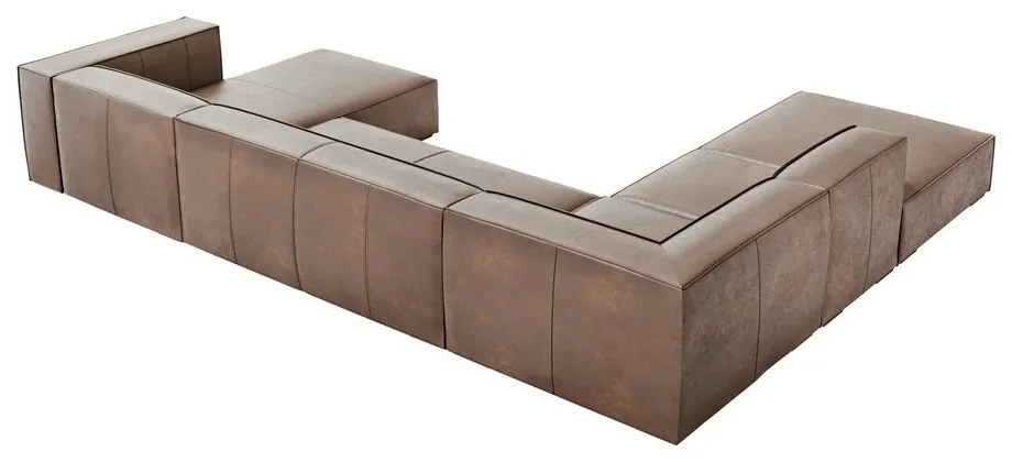 Divano angolare in pelle marrone chiaro (angolo sinistro) Madame - Windsor & Co Sofas
