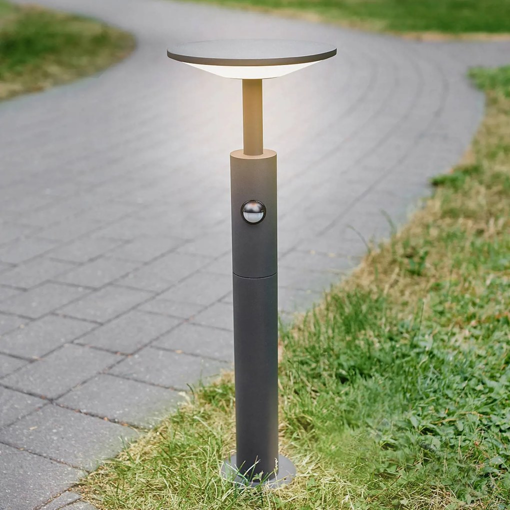 Lampioncino Fenia Lucande, Nero, Alluminio, Moderno, Lampada LED da esterni