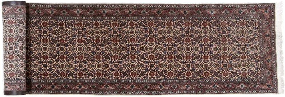 Tabriz Tappeto 300 x 80 Rosa (Iran) Annodato A Mano