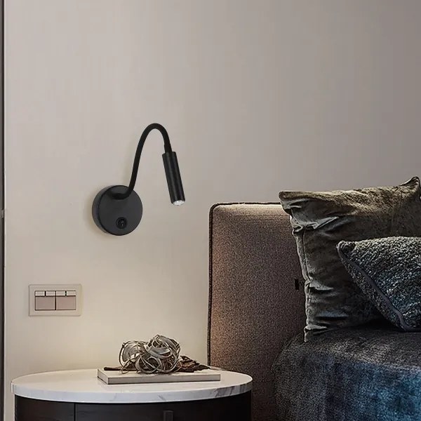 Brilagi - Lampada da parete flessibile dimmerabile a LED MAYA 1xG9/4W/230V nero