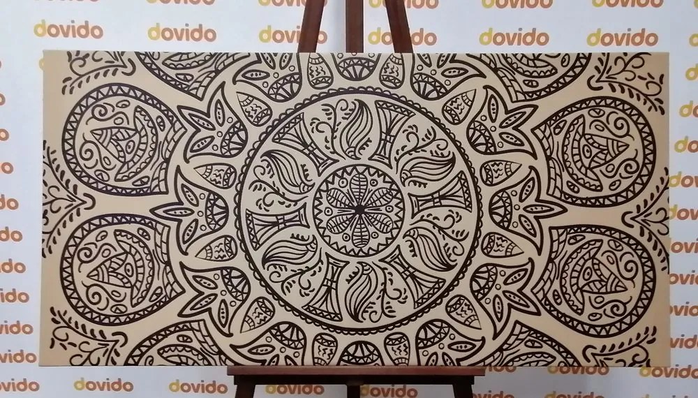 Stampa su tela – Mandala con motivo naturale astratto