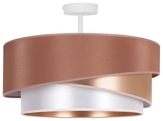 Duolla - Lampadario a plafone KOBO 1xE27/15W/230V diametro 45 cm rame/oro/bianco