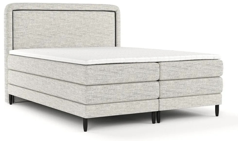 Letto boxspring grigio chiaro 160x200 cm Dove - Maison de Rêve
