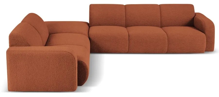 Divano angolare marrone in tessuto bouclé (angolo sinistro) Molino - Micadoni Home