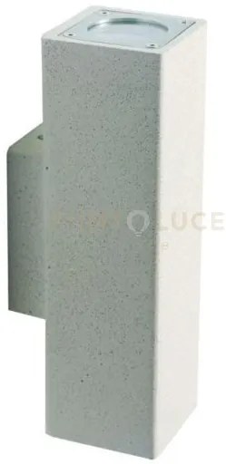 Applique biemissione oakland bianca 2 luci attacco gu10 ip65 7,5x10...