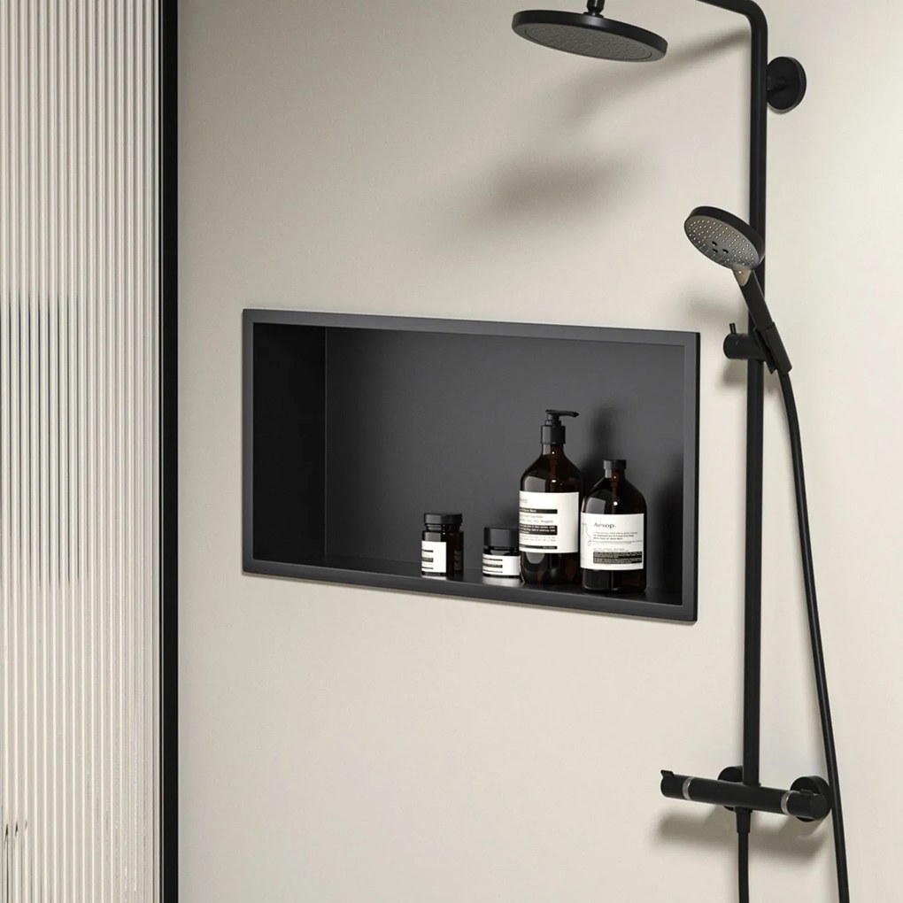MENSOLA BAGNO 30x60 black matt