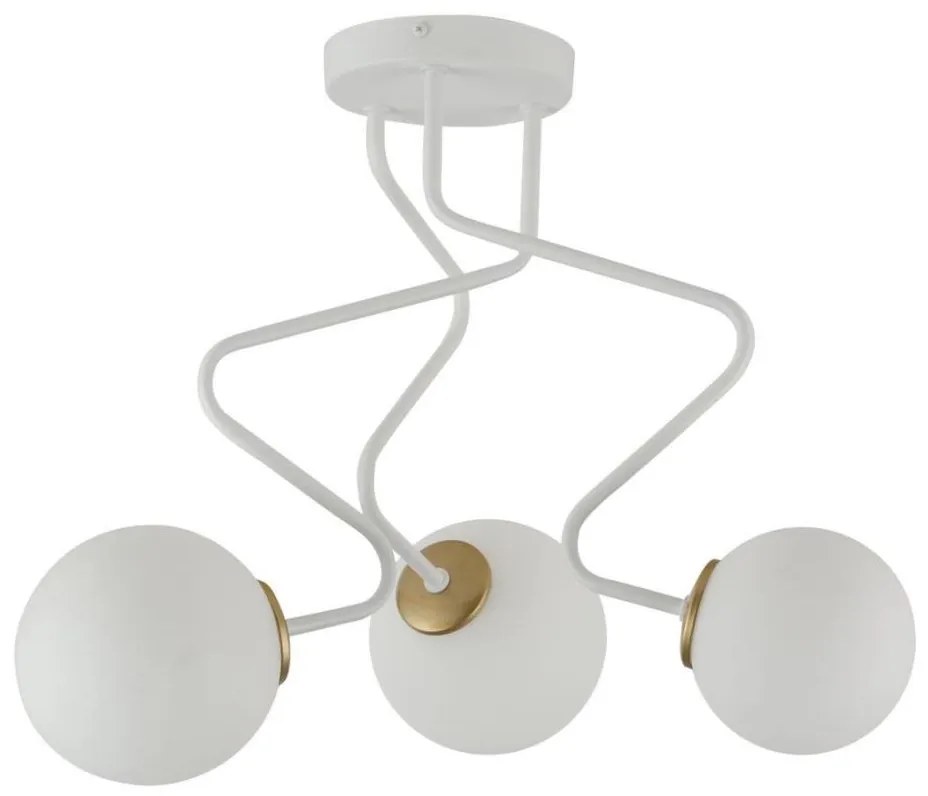 Lampadario a sospensione con supporto rigido ZIGZAG 3xG9/12W/230V bianco